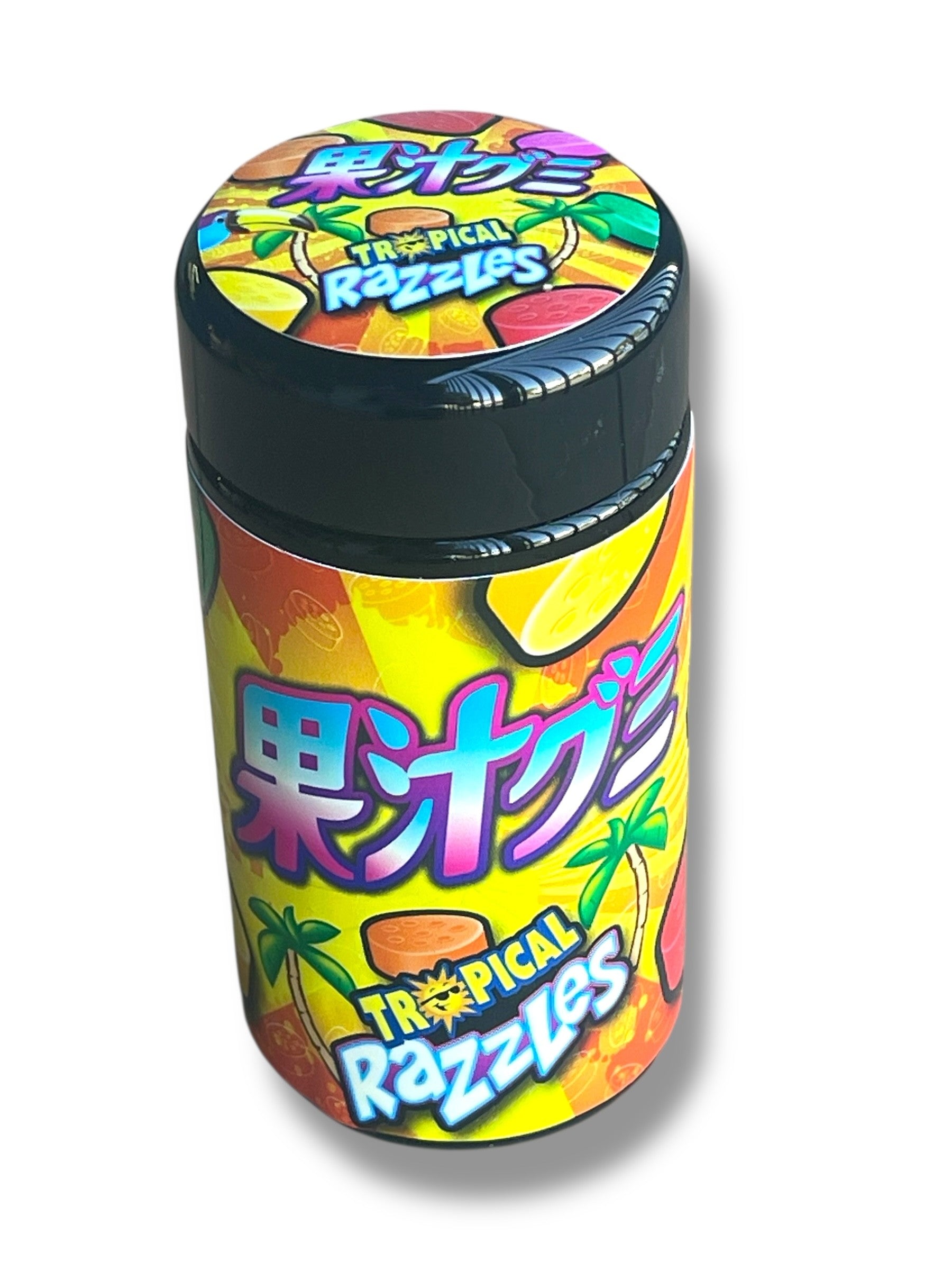 100 ML Black UV Miron glass jars 3.5g-7g Tropical Razzles