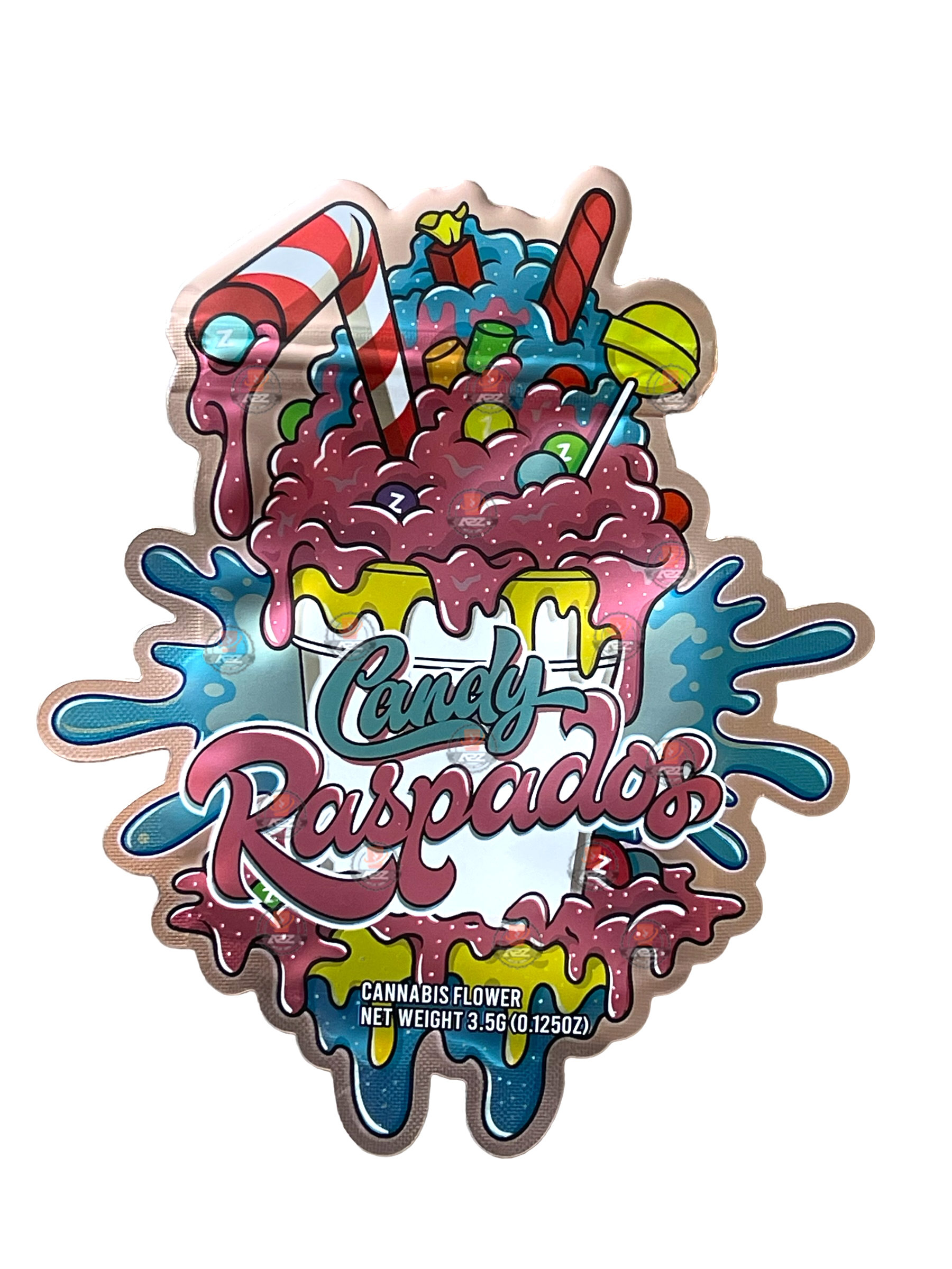 Candy Raspados 3.5 grams Mylar Bag Holographic