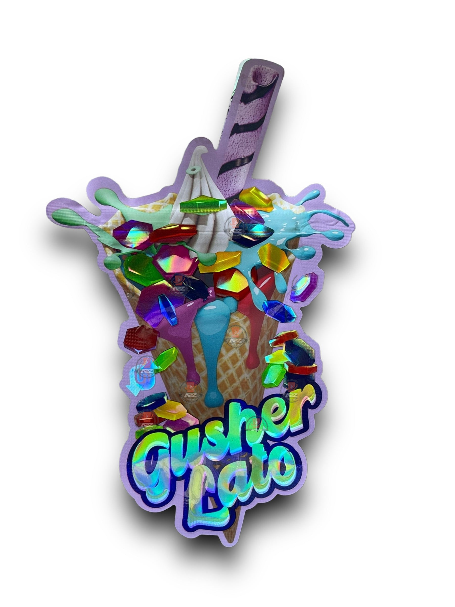 Gusher Lato 3.5G Mylar Bags Holographic