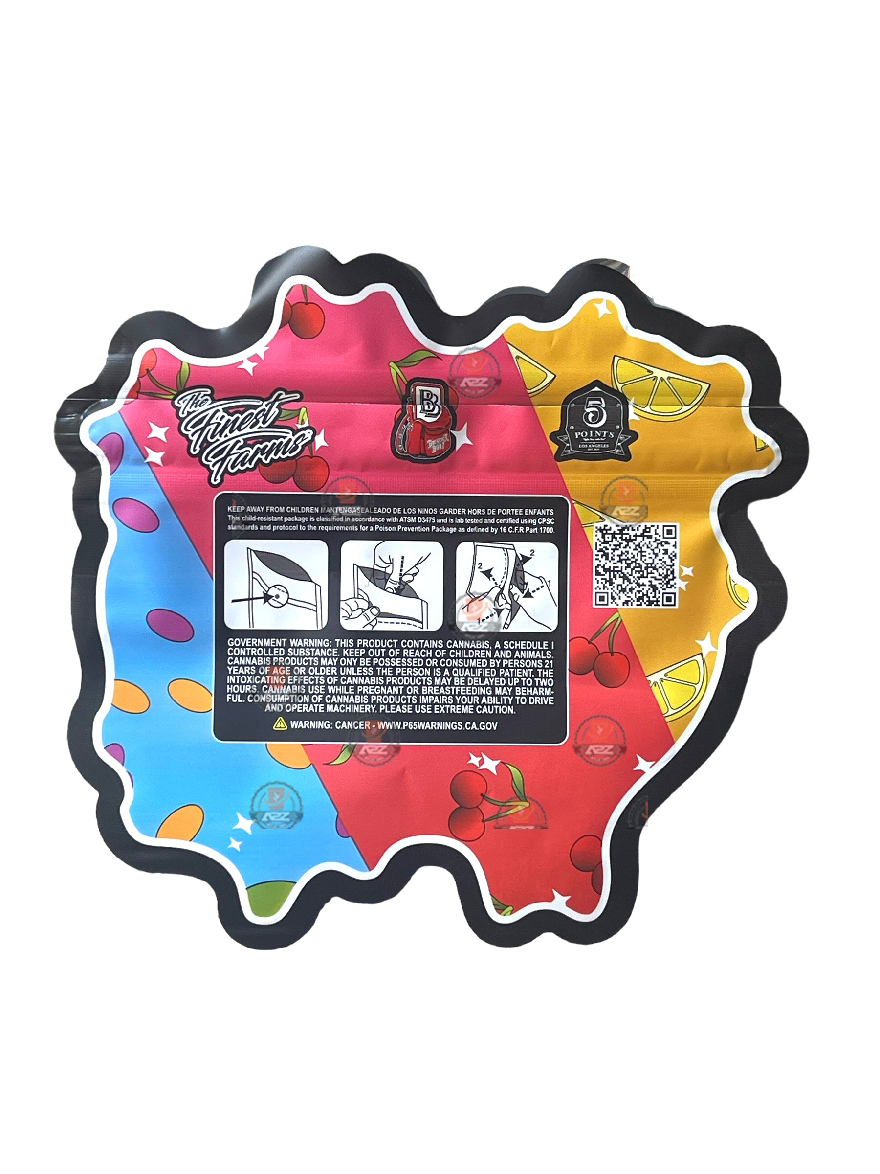 Backpack Boyz Lemon Cherry Mylar zip lock bag 3.5G