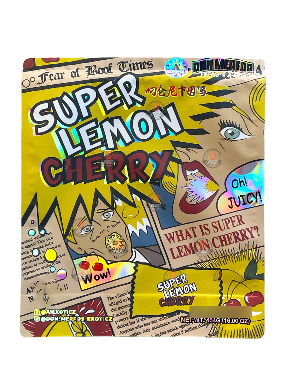 Don Merfos Super Lemon Cherry Bag (Large) 1LBS – 16OZ (454g) Holographic