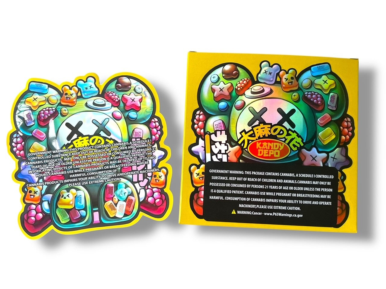 Gummies Kandy Depo Mylar Bags with Boxes 3.5g Box Packaging Holographic