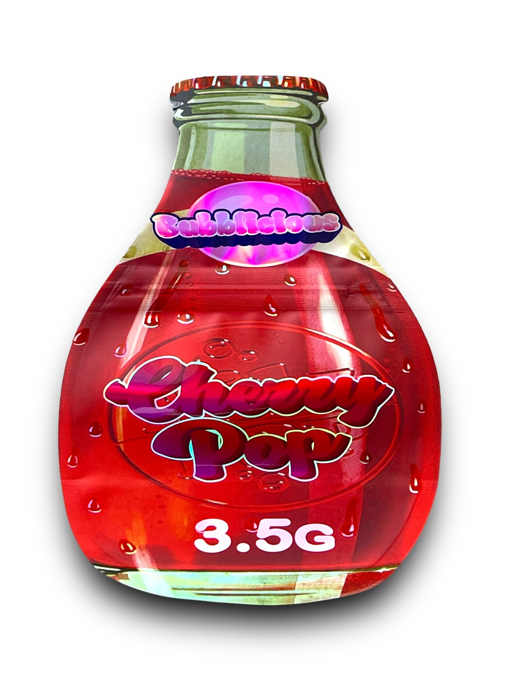 Babblicious Cherry POP 3.5G Mylar Bags Holographic