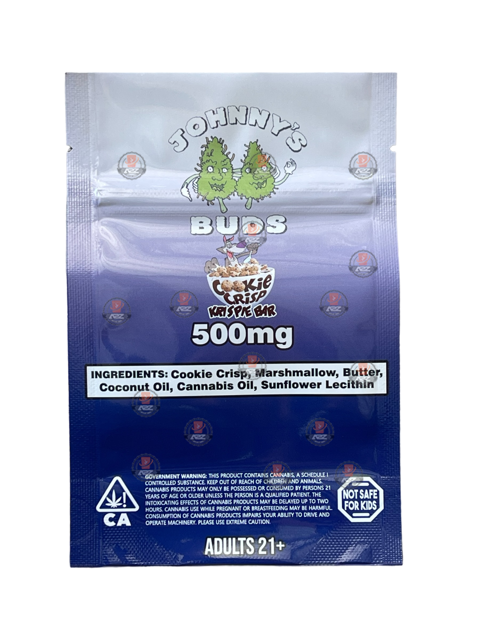 Cookie Crisp Krispie Bar 500mg Mylar bags -Empty Packaging Only