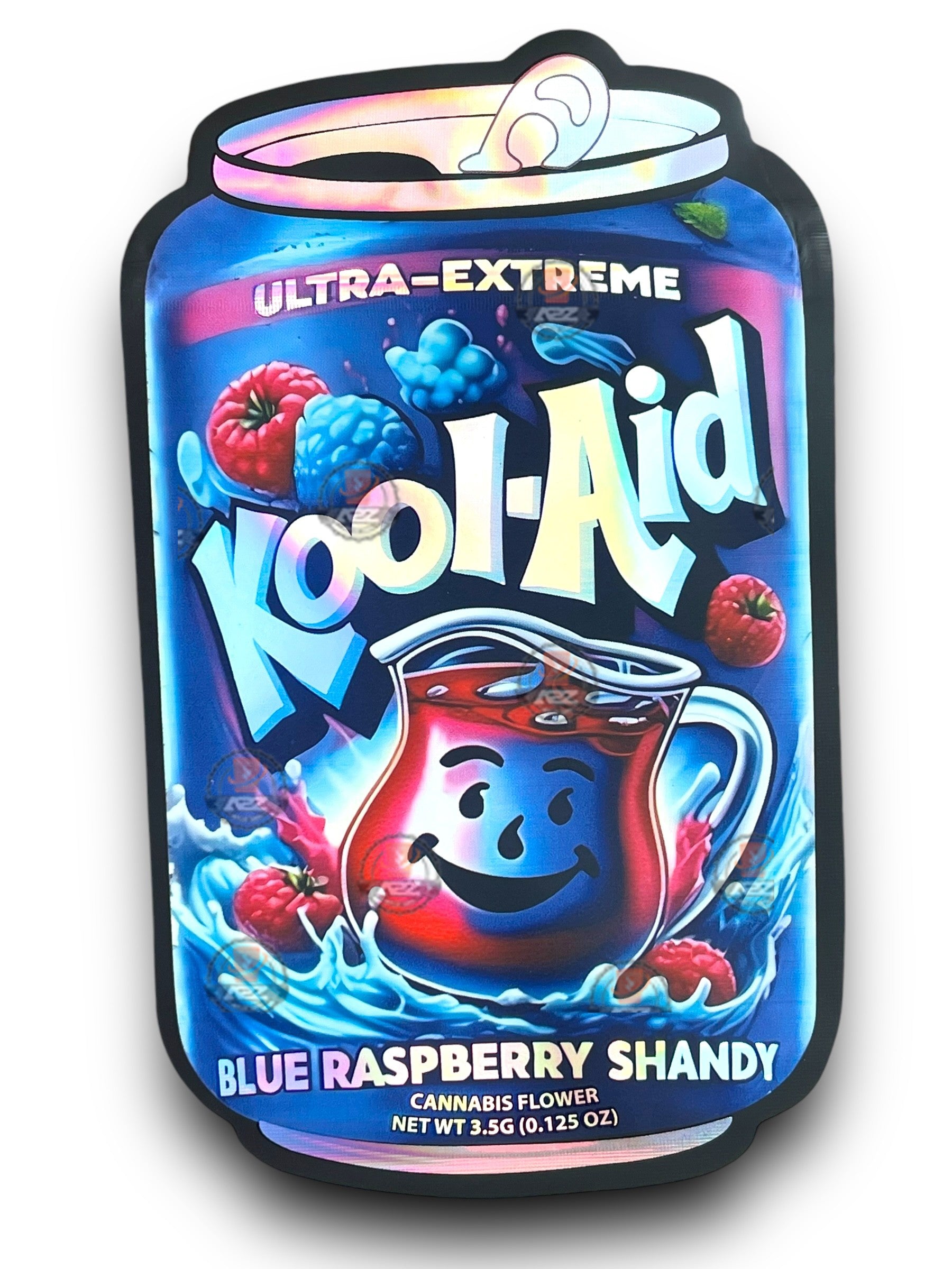 Kool Aid Blue Raspberry Shandy Mylar Bags 3.5g Holographic