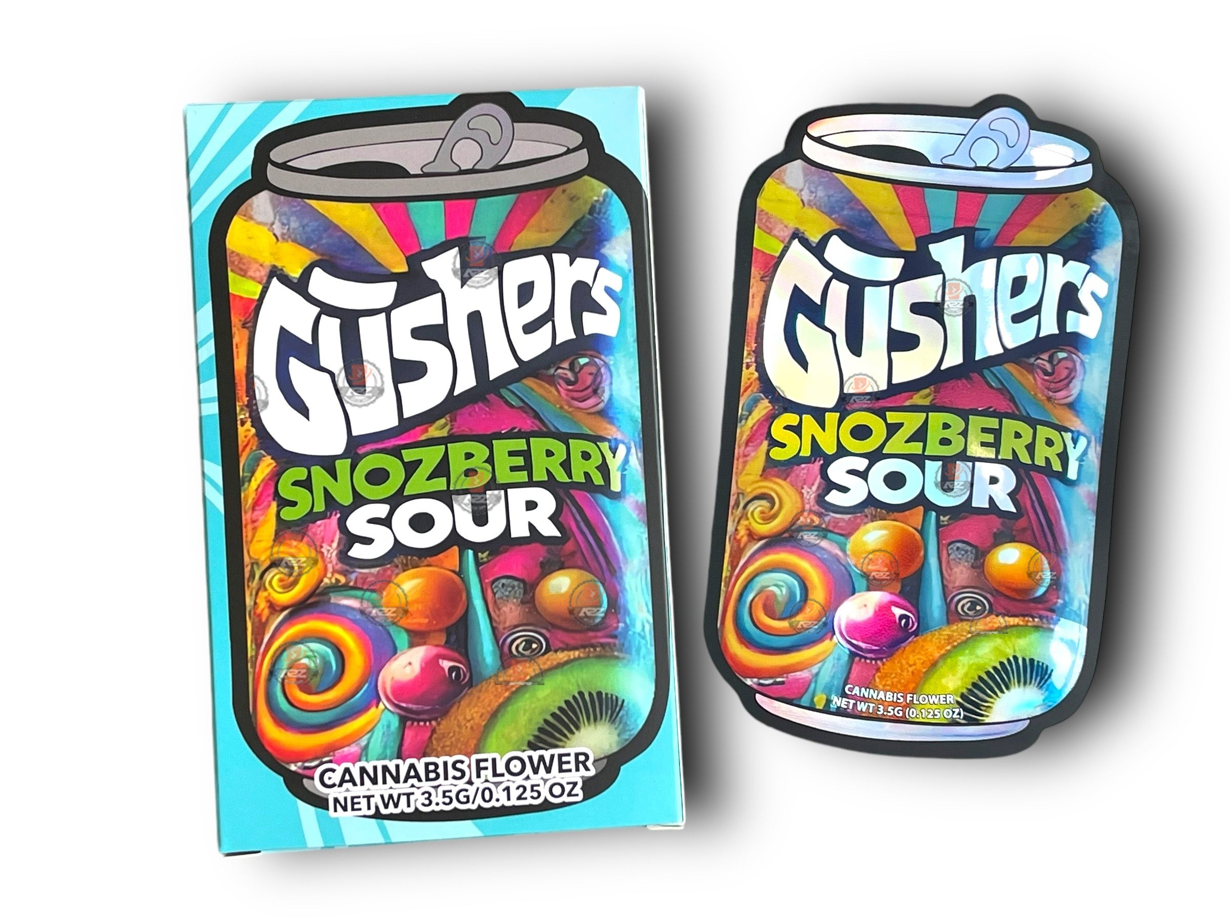 Snozberry Sour Mylar Bags with Boxes 3.5g Box Packaging Holographic