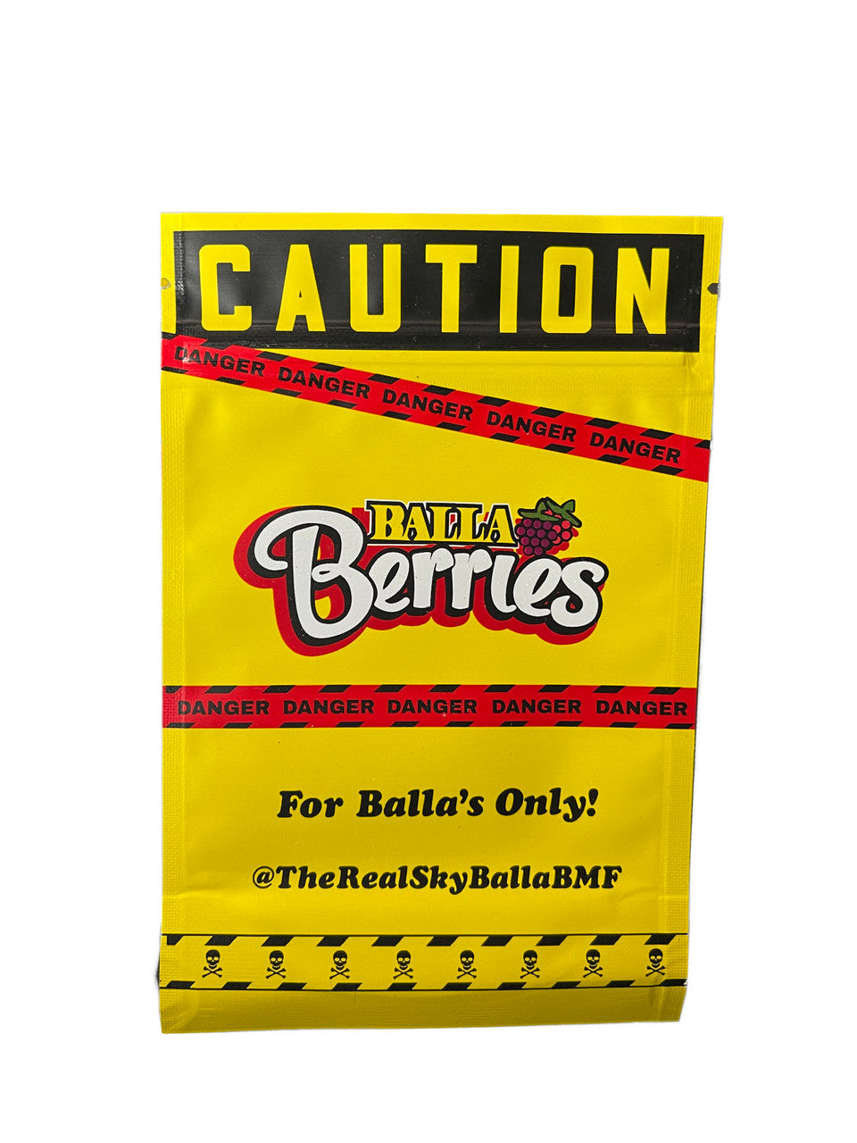 Balla Berries Caution Propane Danger Mylar zip lock bag 3.5G